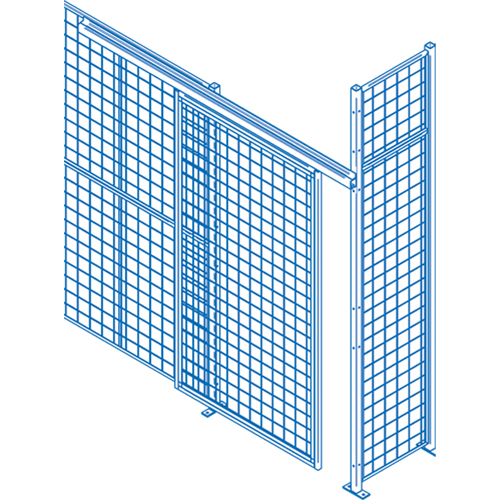 Composantes pour partitions & cloisons grillag&eacute;es - Portes coulissantes, 8' la x 10' h OSI Industrial Sales