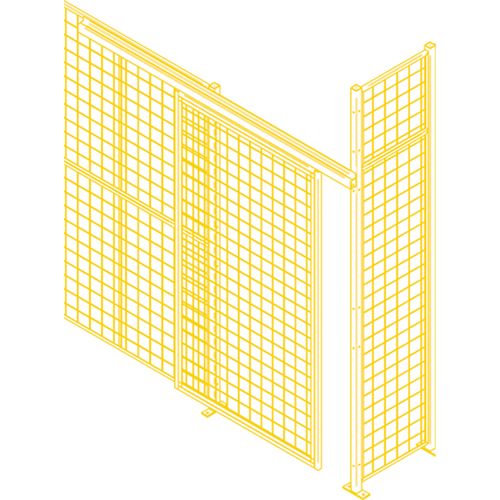Wire Mesh Partition Components - Sliding Doors, 4' W x 8' H OSI Industrial Sales