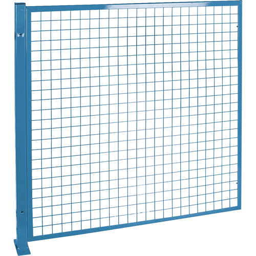 Protecteurs de p&eacute;rim&egrave;tre - Style treillis m&eacute;tallique, 4' h x 4' la, Bleu OSI Industrial Sales