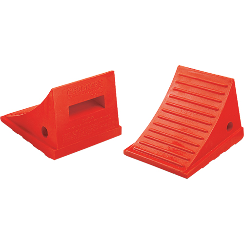 General Purpose Wheel Chocks, Polyurethane, Orange, 7-1/2" W x 8-1/2" D x 6-1/4" H OSI Industrial Sales