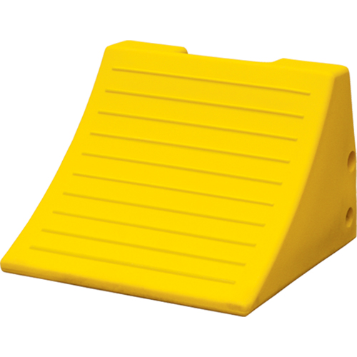 Heavy-Duty Wheel Chocks, Polyurethane, Safety Yellow, 15-1/10" W x 15" D x 11" H OSI Industrial Sales