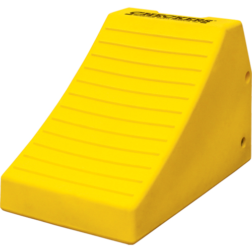 Heavy-Duty Wheel Chocks, Polyurethane, Safety Yellow, 14-1/2" W x 24-3/5" D x 16" H OSI Industrial Sales