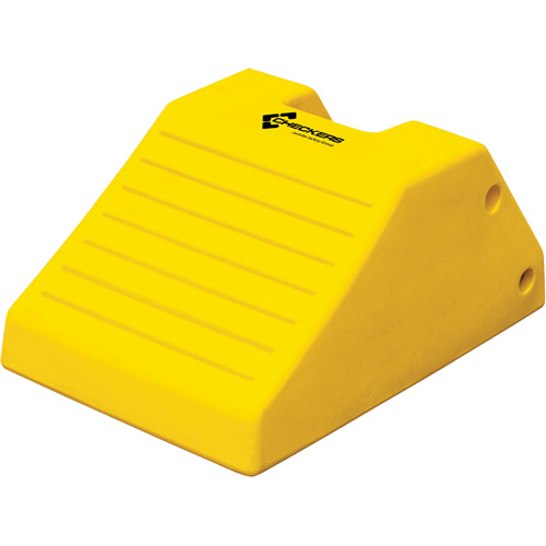 Cales-roue robustes, Polyur&eacute;thane, Jaune s&eacute;curit&eacute;, 14-9/10" la x 21-9/10" p x 10-3/5" h OSI Industrial Sales