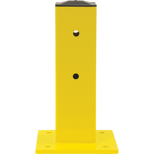 Poteau pour barri&egrave;re de s&eacute;curit&eacute;, Acier, 5" lo x 17" h, Jaune s&eacute;curit&eacute; OSHA OSI Industrial Sales
