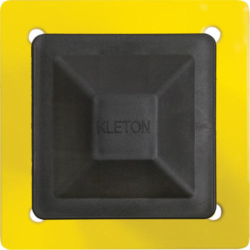 Poteau pour barri&egrave;re de s&eacute;curit&eacute;, Acier, 5" lo x 17" h, Jaune s&eacute;curit&eacute; OSHA OSI Industrial Sales