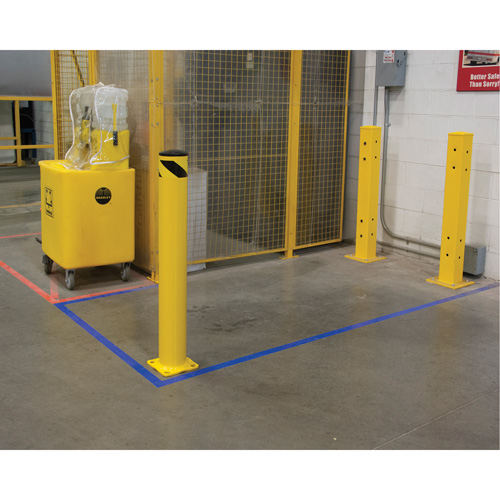 Safety Bollard, Steel, 42" H x 5-1/2" W, Yellow OSI Industrial Sales