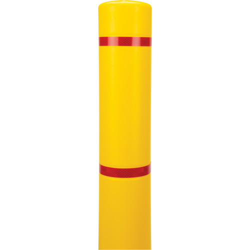Capuchon en poly&eacute;thyl&egrave;ne pour borne de protection, 4-1/2" dia. x 64" l, Rouge/Jaune OSI Industrial Sales