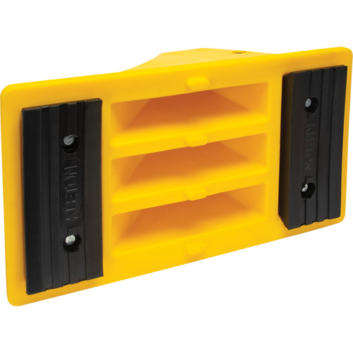 Wheel Chocks with Rubber Tread, Polyurethane, Yellow, 11-1/4" W x 21" D x 12-1/4" H OSI Industrial Sales