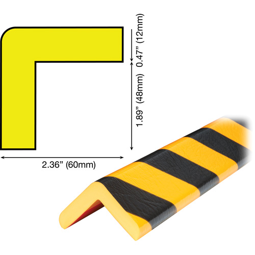 H Plus Profile 1M Corner Protection Bumper Guard OSI Industrial Sales