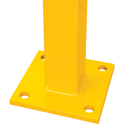 Poteau de coin pour garde-corps l&eacute;gers, Acier, 42" h, Jaune s&eacute;curit&eacute; OSHA OSI Industrial Sales
