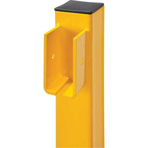 End Post for Light-Duty Guard Rails, Steel, 42" H, Safety Yellow OSI Industrial Sales
