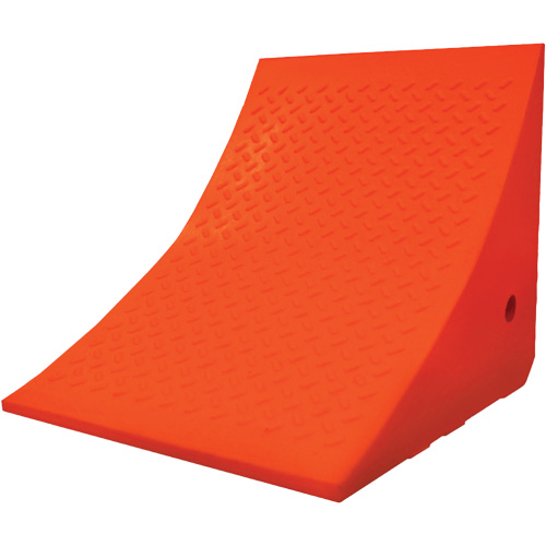 70 Ton Large Equipment Wheel Chock, Urethane, Orange OSI Industrial Sales