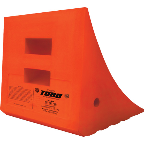 70 Ton Large Equipment Wheel Chock, Urethane, Orange OSI Industrial Sales