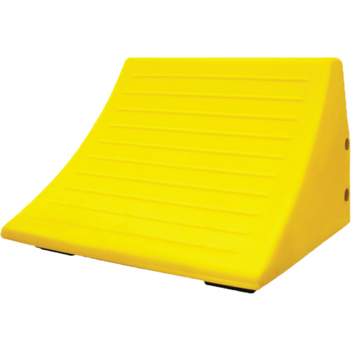 70 Ton Large Equipment Wheel Chock with Handle, Urethane, Yellow OSI Industrial Sales