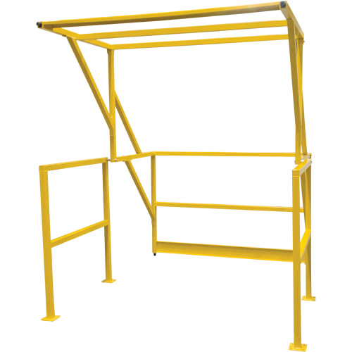 Barri&egrave;re de s&eacute;curit&eacute; pour mezzanine, 70" lo x 77" ha, 78" &eacute;lev&eacute;e, Jaune OSI Industrial Sales