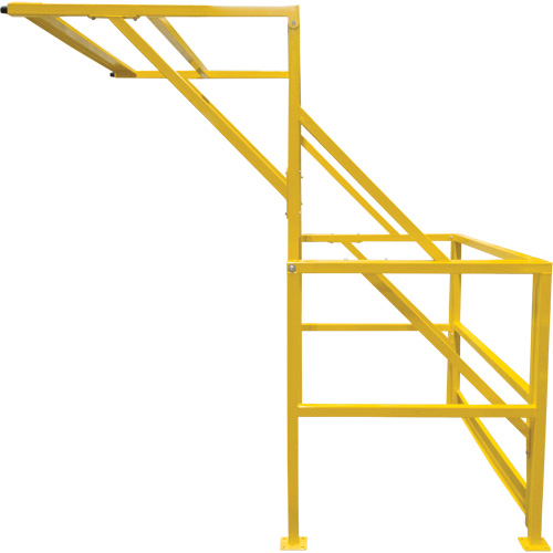 Barri&egrave;re de s&eacute;curit&eacute; pour mezzanine, 70" lo x 77" ha, 78" &eacute;lev&eacute;e, Jaune OSI Industrial Sales