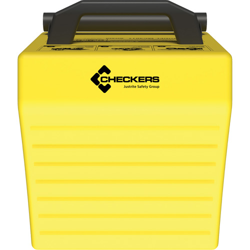 Checkers Safety Heavy-Duty Ultra Class Mining Wheel Chock, HDPE, Yellow, 14-1/2" W x 17-1/2" D x 16" H OSI Industrial Sales