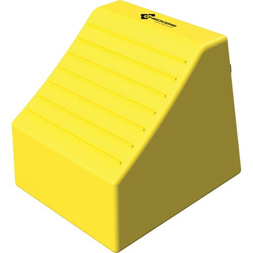 Checkers Safety Heavy-Duty Ultra Class Mining Wheel Chock without Bracket, HDPE, Yellow, 14-1/2" W x 17-1/2" D x 16" H OSI Industrial Sales