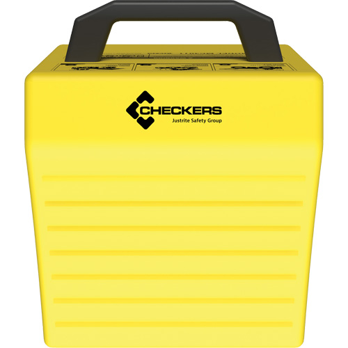 Checkers Safety Heavy-Duty Ultra Class Mining Wheel Chock without Bracket, HDPE, Yellow, 14-1/2" W x 17-1/2" D x 16" H OSI Industrial Sales
