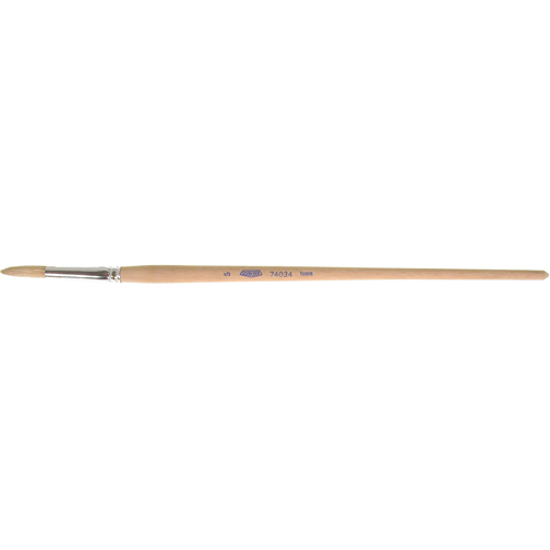 Pinceau de forme ronde en soies blanches pures pour marquage, Largeur de la brosse de 1/4", Soie blanche, Manche &agrave; Bois OSI Industrial Sales