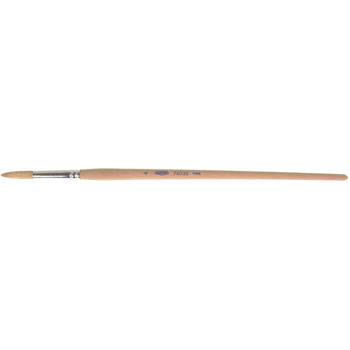 Pure White Bristle Round Marking Paint Brush, 9/32" Brush Width, White China, Wood Handle OSI Industrial Sales