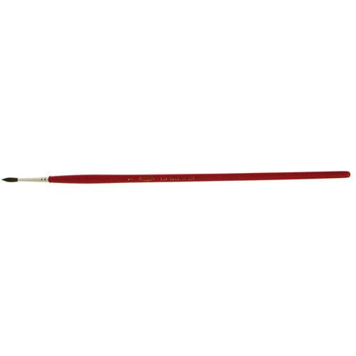 Pinceau de forme ronde pour marquage, Largeur de la brosse de 9/64", Soie de chameau, Manche &agrave; Bois OSI Industrial Sales