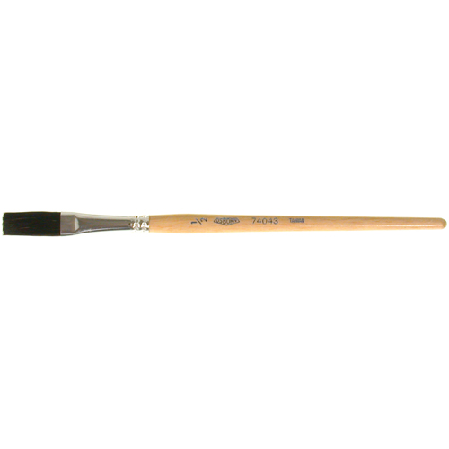 One Stroke Paint Brush, 1/2" Brush Width, Ox Hair, Wood Handle OSI Industrial Sales