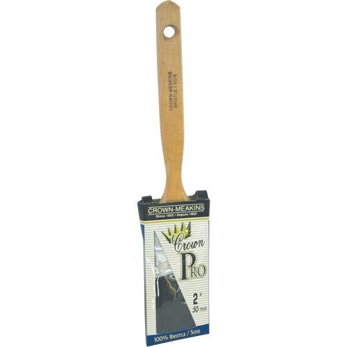 Pinceau &agrave; soies angulaires Crown Pro, Soies, Manche Bois, Largeur de 2" OSI Industrial Sales