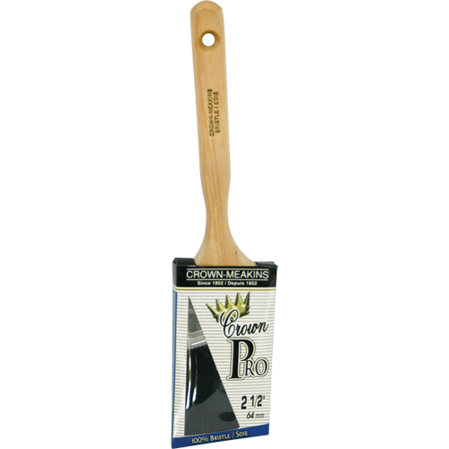 Crown Pro Straight Paint Brush, Bristle, Wood Handle, 2-1/2" Width OSI Industrial Sales