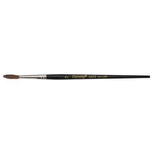 Pinceau pointu &agrave; soies noires pour artiste, Largeur de la brosse de 4 mm, Soie de chameau, Manche &agrave; Bois OSI Industrial Sales