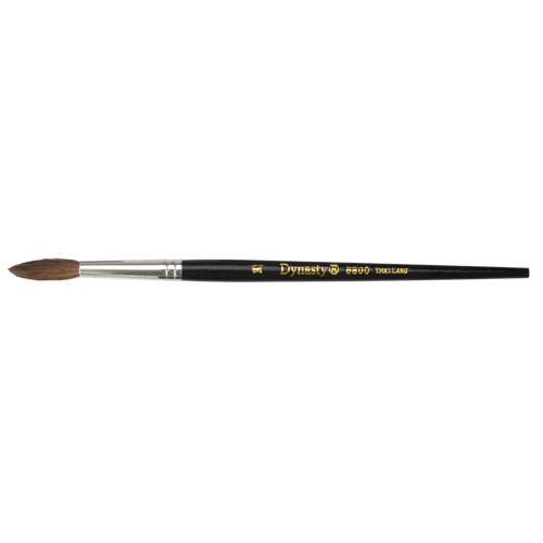 Black Pointed Bristle Artist Brush, 5.7 mm Brush Width, Camel Hair, Wood Handle OSI Industrial Sales