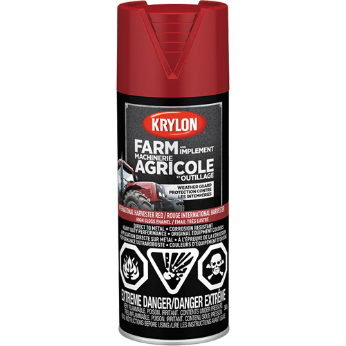 Peinture en a&eacute;rosol pour la ferme et l'&eacute;quipement, Rouge International Harvester, Tr&egrave;s brillant, 340 g, Canette a&eacute;rosol OSI Industrial Sales