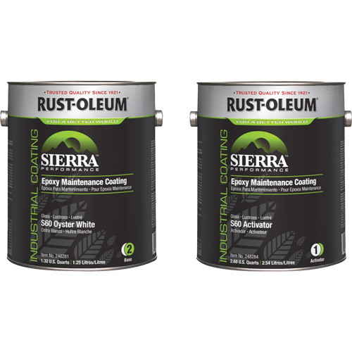 Trousse de rev&ecirc;tement dentretien &eacute;poxydique &agrave; base deau Sierra S60, Gallon, Blanc OSI Industrial Sales