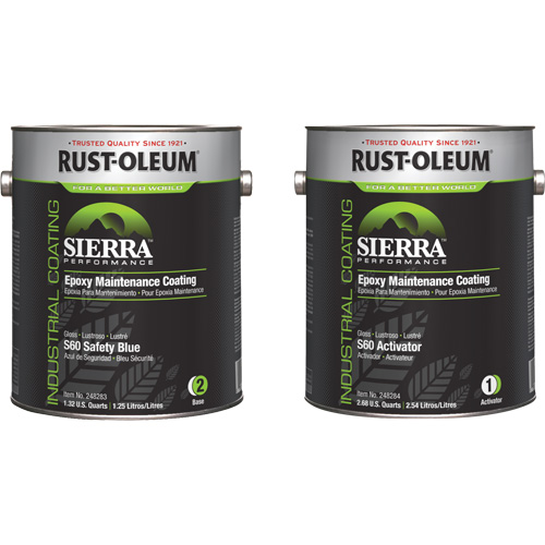 Trousse de rev&ecirc;tement dentretien &eacute;poxydique &agrave; base deau Sierra S60, Gallon, Bleu OSI Industrial Sales