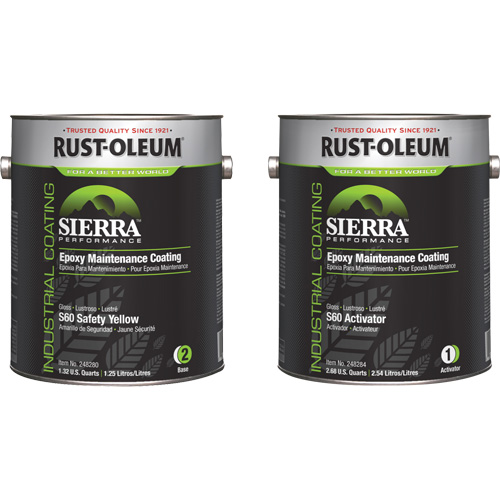 Trousse de rev&ecirc;tement dentretien &eacute;poxydique &agrave; base deau Sierra S60, Gallon, Jaune OSI Industrial Sales