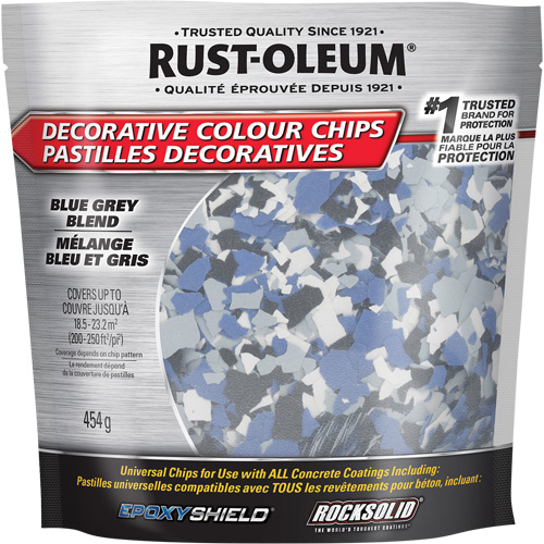 Decorative Colour Chips, 474 g, Bag, Blue Grey Blend OSI Industrial Sales