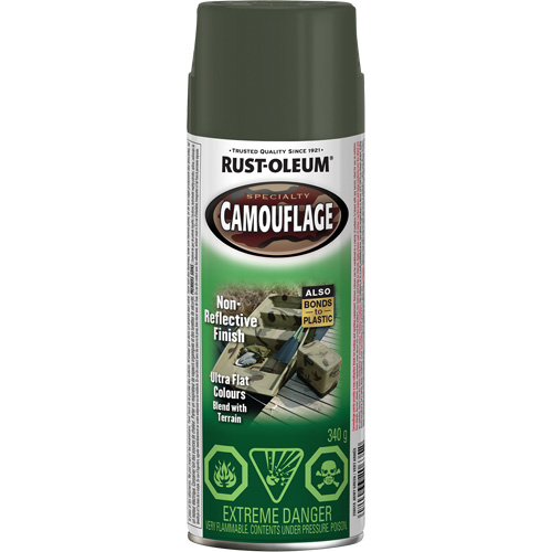 Peinture de camouflage Sp&eacute;cialit&eacute;, Canette a&eacute;rosol, Vert arm&eacute;e OSI Industrial Sales