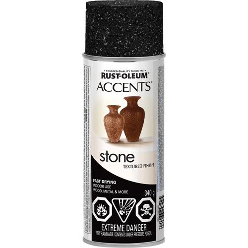 Accents&reg; Stone Creations Spray Paint, Aerosol Can, Black Granite OSI Industrial Sales