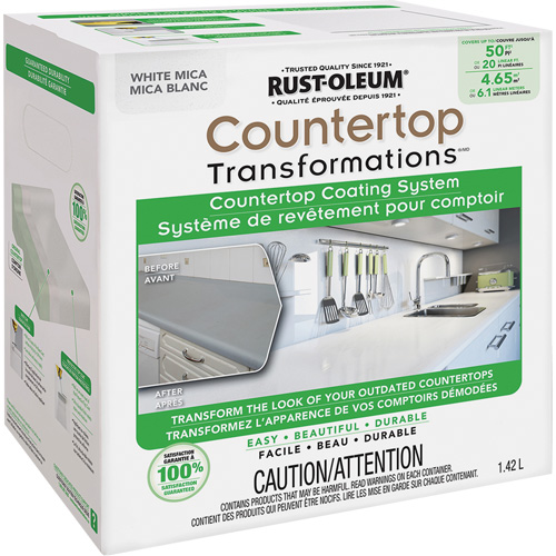 Countertop Transformations&reg; Mica Countertop Coating System, 1.42 L, Kit, White Mica OSI Industrial Sales