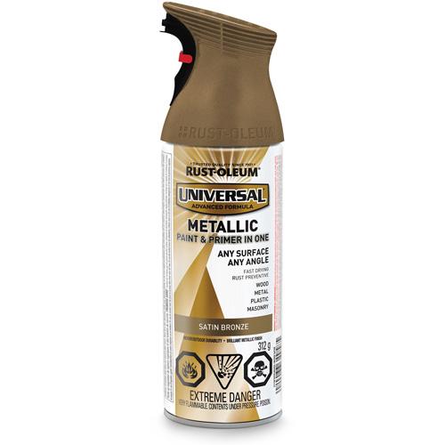 Universal&reg; Spray Paint, Bronze, Metallic/Satin, Aerosol Can OSI Industrial Sales