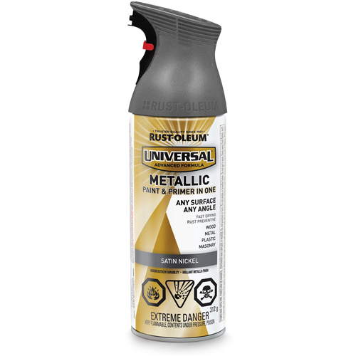 Universal&reg; Spray Paint, Satin Nickel, Satin, Aerosol Can OSI Industrial Sales