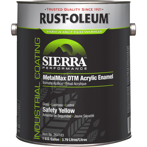 Sierra Performance MetalMax&reg; Plus DTM Acrylic Enamel, Gallon, Yellow OSI Industrial Sales