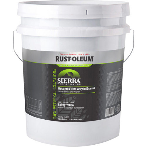 &eacute;mail acrylique DTM Sierra Performance MetalMax Plus, 5 gal., Seau, Jaune OSI Industrial Sales