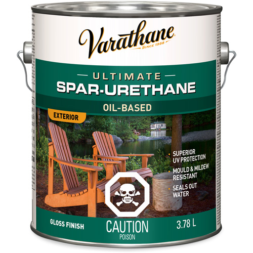 Varathane&reg; Diamond Outdoor Wood Finish, 3.78 L, Clear, Gloss OSI Industrial Sales