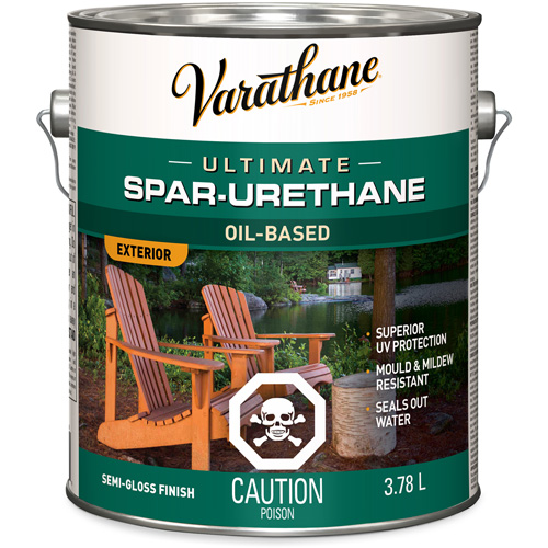 Varathane&reg; Diamond Outdoor Wood Finish, 3.78 L, Clear, Semi-Gloss OSI Industrial Sales