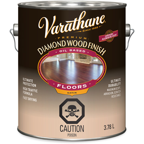 Varathane&reg; Diamond Wood Finish Floors Coating, 3.78 L, Clear, Satin OSI Industrial Sales