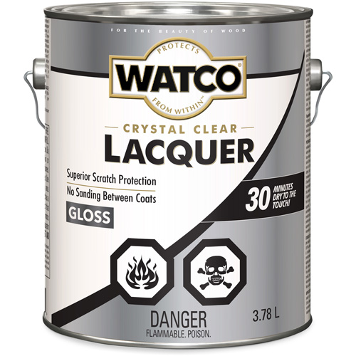 Laque pour bois Watco, 3,78 L, Transparent, Brillant OSI Industrial Sales