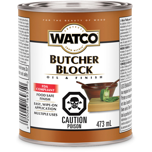 Watco&reg; Butcher Block Oil & Finish, 473 ml, Clear, Transparent OSI Industrial Sales