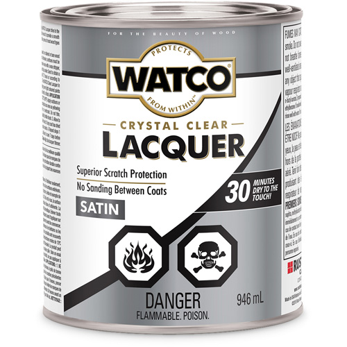 Watco&reg; Lacquer Wood Finish, 946 ml, Clear, Satin OSI Industrial Sales