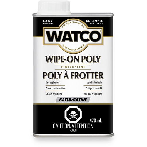 Watco&reg; Wipe-on Poly Stain, 473 ml, Clear, Satin OSI Industrial Sales